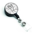 Carolines Treasures Letter V Musical Note Letters Retractable Badge Reel CJ2007-VBR